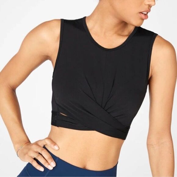 Fabletics Pia Powertouch Light Front Twist Crop Tank XL - Picture 1 of 6